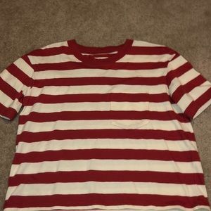 striped red and white top